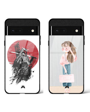 Save the World Samurai Glass Case Phone Cover Combo-(Google)