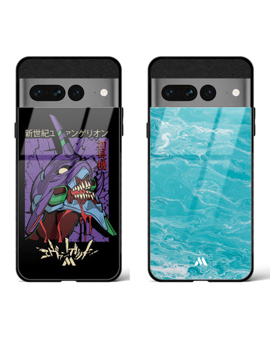Clearwater Marble Evangelion Glass Case Phone Cover Combo-(Google)