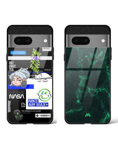 Healing Marble NASA Panic Glass Case Phone Cover Combo-(Google)