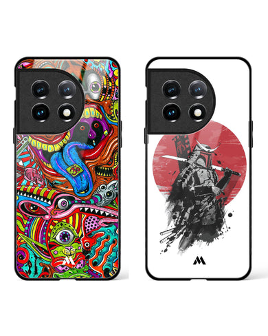 Burning Samurai Art Glass Case Phone Cover Combo-(OnePlus)