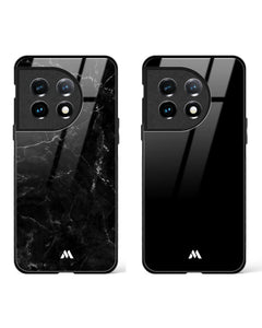 The All-Marble Noir Glass Case Phone Cover Combo (OnePlus)