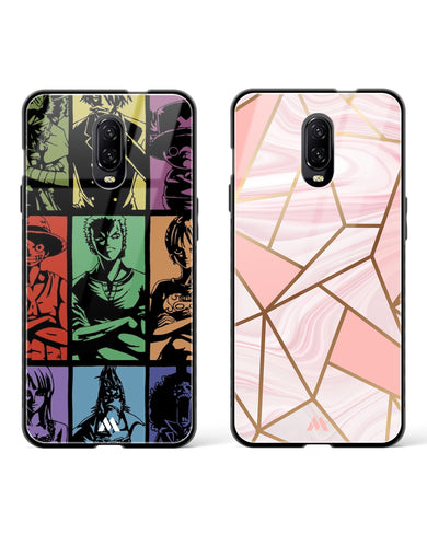 Pink Marble Nakama Glass Case Phone Cover Combo-(OnePlus)