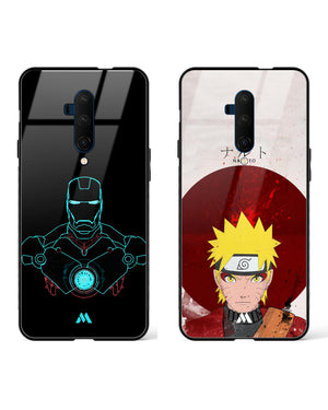 Naruto Sage & Ironman Arc Glass Case Phone Cover Combo-(OnePlus)