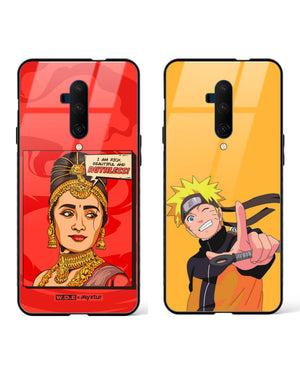 Naruto Tribute PS1 Glass Case Phone Cover Combo-(OnePlus)