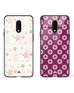 Lilac Blooms and Peculiar Petunias Glass Case Phone Cover Combo (OnePlus)