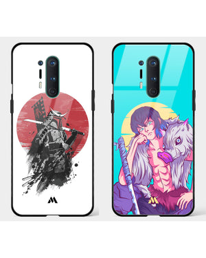 Samurai Inosuke Glass Case Phone Cover Combo-(OnePlus)