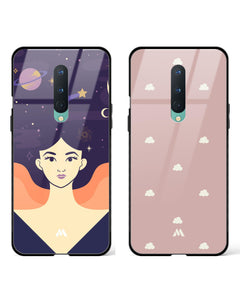 Rain Cloud Princess Glass Case Phone Cover Combo (OnePlus)