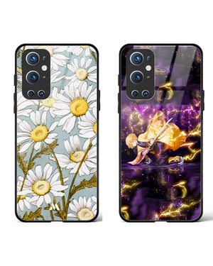 Zenitsu's Daisy Slayer Glass Case Phone Cover Combo (OnePlus)