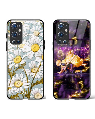 Zenitsu's Daisy Slayer Glass Case Phone Cover Combo-(OnePlus)