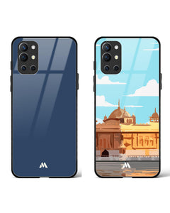 Golden Amritsar Temple Glass Case Phone Cover Combo (OnePlus)