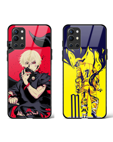 Greatest Dhoni Ghoul Finisher Glass Case Phone Cover Combo-(OnePlus)