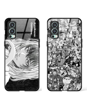Anime Collage Glass Case Phone Cover Combo (OnePlus)