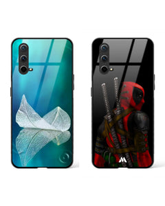 Deadpool's Floating Leaf Glass Case Phone Cover Combo (OnePlus)