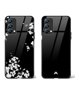 Midnight Marquina Dahlias Glass Case Phone Cover Combo (Oppo)