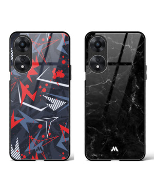 Marquina Blood Opal Glass Case Phone Cover Combo (Oppo)