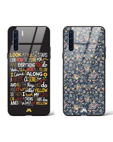 Bohemian Camouflage Bouquets Glass Case Phone Cover Combo (Oppo)