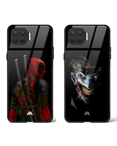 Joker Family Deadpool Glass Case Phone Cover Combo (Oppo)