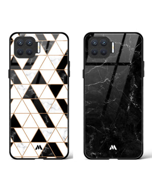 Marquina Patchwork Eyes Glass Case Phone Cover Combo-(Oppo)