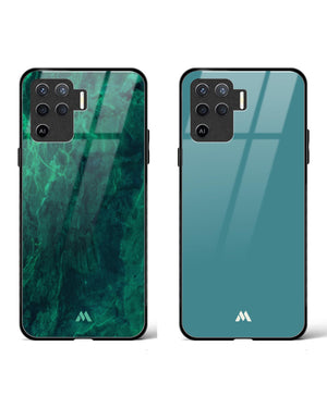 Minty Leaves Cosmos Glass Case Phone Cover Combo (Oppo)
