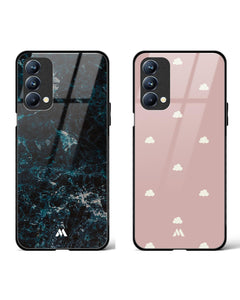 Rain Clouds Wavefront Marble Glass Case Phone Cover Combo (Oppo)