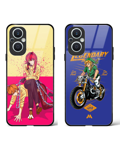 Legend Hard Chainsaw Glass Case Phone Cover Combo-(Oppo)