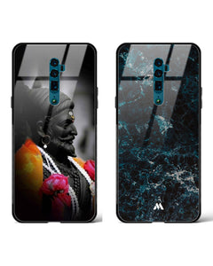 Wavefront Chatrapati Glass Case Phone Cover Combo (Oppo)