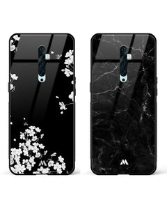 Black Dahlias Glass Case Phone Cover Combo (Oppo)