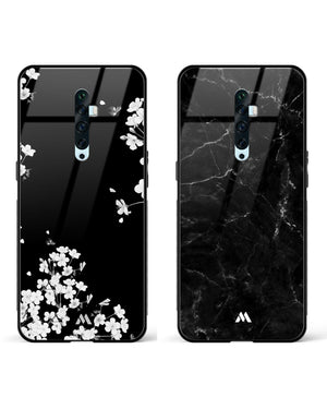 Black Dahlias Glass Case Phone Cover Combo (Oppo)