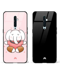 All Elephant Yoga Glass Case Phone Cover Combo (Oppo)
