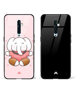 All Elephant Yoga Glass Case Phone Cover Combo (Oppo)