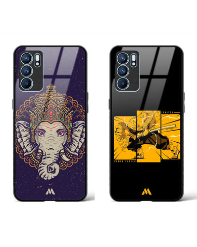 Zenitsu Ganesha Slayer Glass Case Phone Cover Combo-(Oppo)