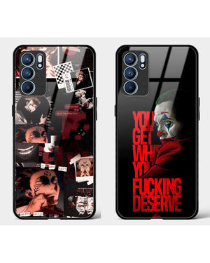 Ryomen Joker Deserve Glass Case Phone Cover Combo-(Oppo)