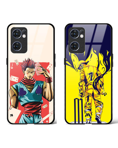 Dhoni Hisoka Magician Glass Case Phone Cover Combo-(Oppo)