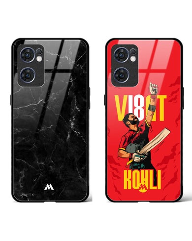 Virat Marquina King Glass Case Phone Cover Combo-(Oppo)