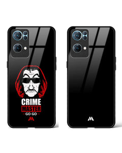 All Black Gogo Glass Case Phone Cover Combo (Oppo)
