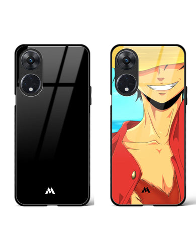 Luffy All Black Glass Case Phone Cover Combo-(Oppo)