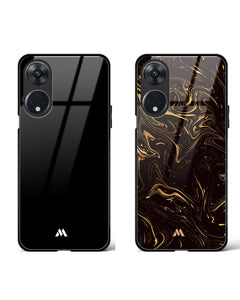 Black Gold All Glass Case Phone Cover Combo (Oppo)