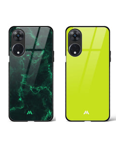 Lime Healing Marble Glass Case Phone Cover Combo (Oppo)