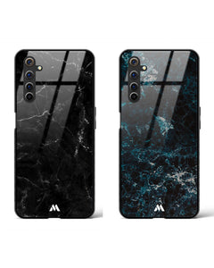 Marble Wavefront Marquina Glass Case Phone Cover Combo (Realme)