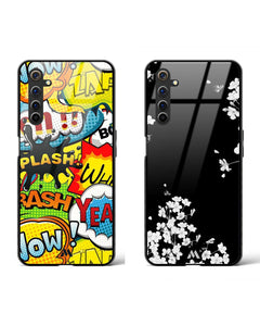 Midnight 80s Pop Glass Case Phone Cover Combo (Realme)