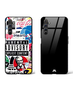 The All Black Overload Glass Case Phone Cover Combo (Realme)