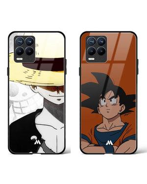Dragon Ball Luffy Glass Case Phone Cover Combo-(Realme)