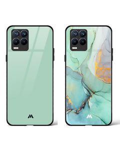 Green Shale Russian Marble Glass Case Phone Cover Combo (Realme)