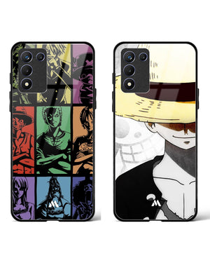 Luffy Nakama Glass Case Phone Cover Combo-(Realme)