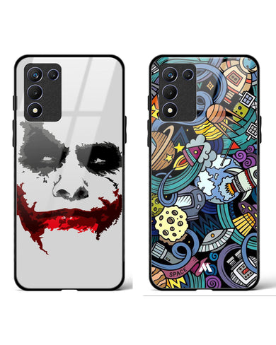 Spacing Out Joker Glass Case Phone Cover Combo (Realme)