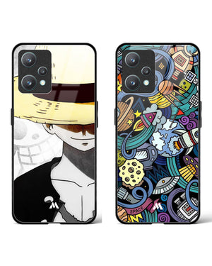 Spacing Out Luffy Glass Case Phone Cover Combo-(Realme)