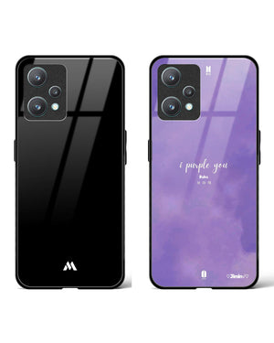 I Purple You All Black Glass Case Phone Cover Combo (Realme)