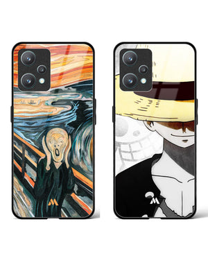 Luffy Scream Technicolor Glass Case Phone Cover Combo-(Realme)