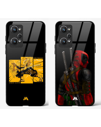 Deadpool Merc Slayer Glass Case Phone Cover Combo-(Realme)