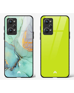 Lime Green Shale Glass Case Phone Cover Combo (Realme)